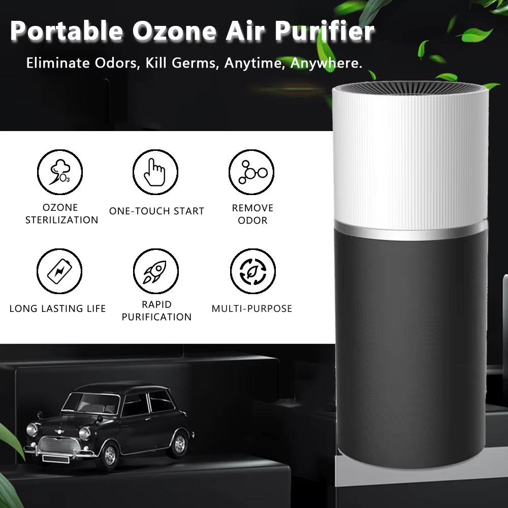 Quiet Mini Smart Air Purifier for Home & Car