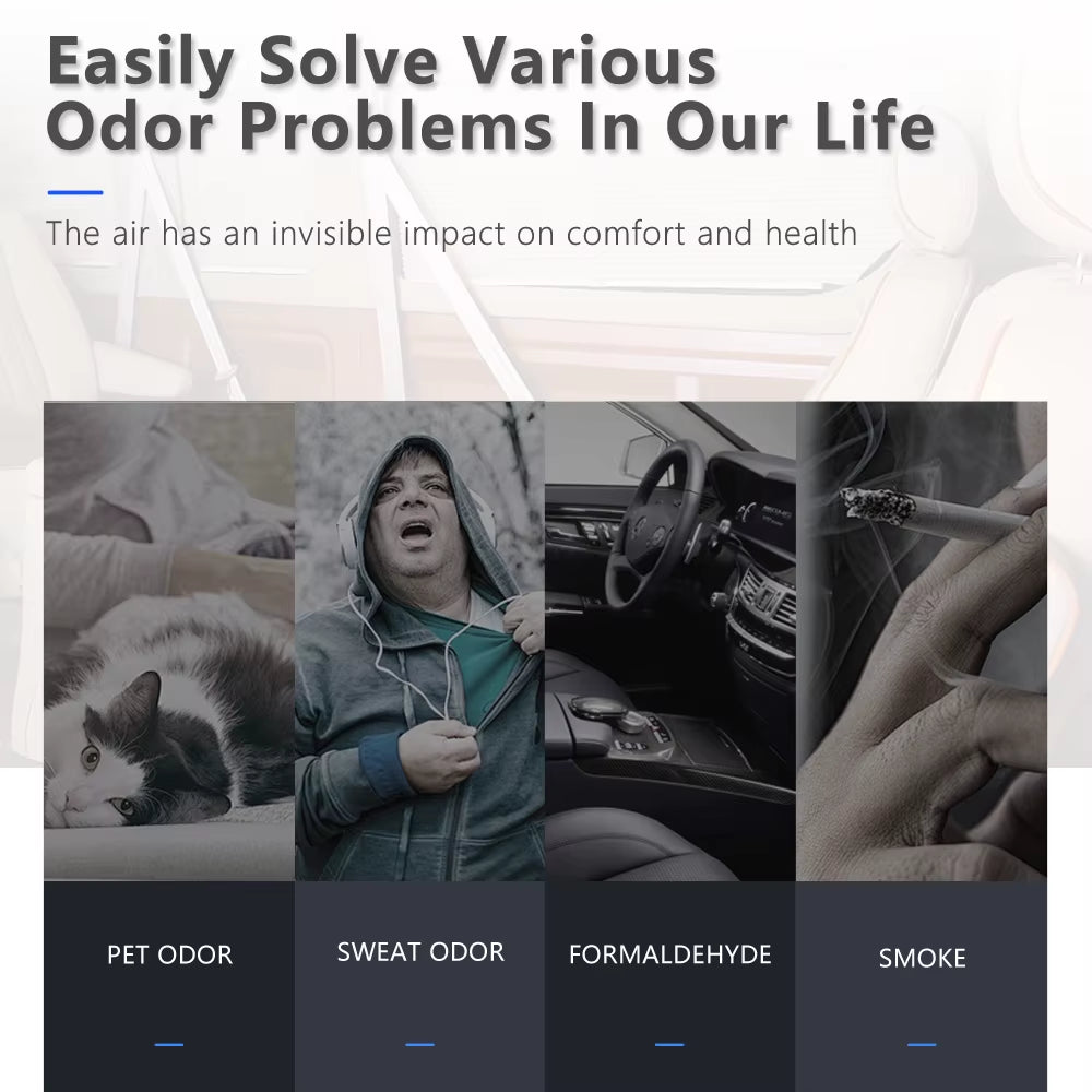 Quiet Mini Smart Air Purifier for Home & Car